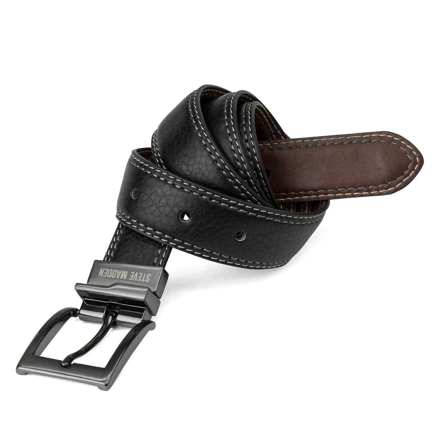 Steve Madden Men's Dress Casual Every Day Leather Belt