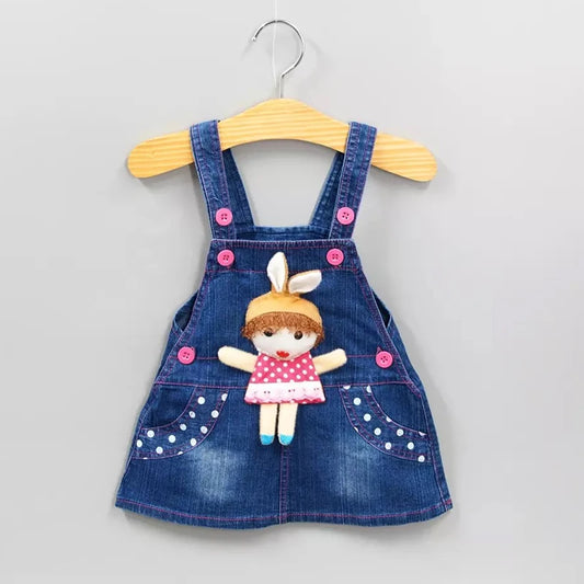 IENENS Baby Girls Sundress Summer Suspender Dress Overalls Kids Denim Dresses Outfits Toddler Clothing Children's Clothes