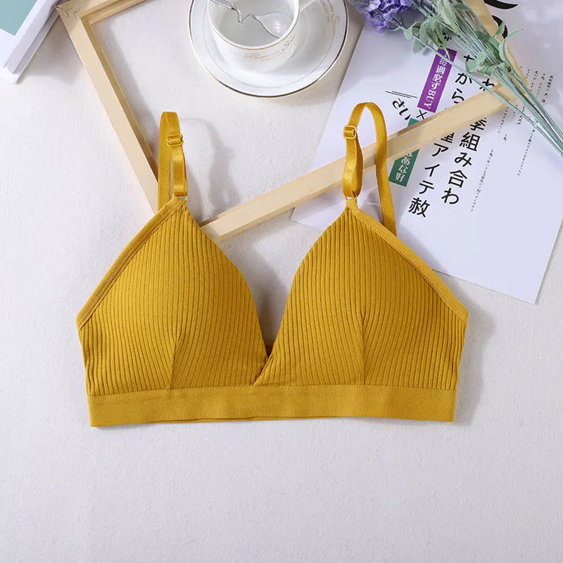 Women Yoga Sports Bras Triangle Cup Underwear Female Breathable Wrapped Tube Top Sexy Beauty Back Adjustable Sling Bra Vest
