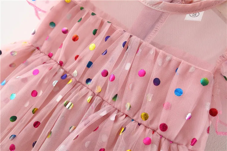 Baby Girls summer clothes outfit color polka dot princess dress for girls baby clothing 1st birthday infant babies dresses dress