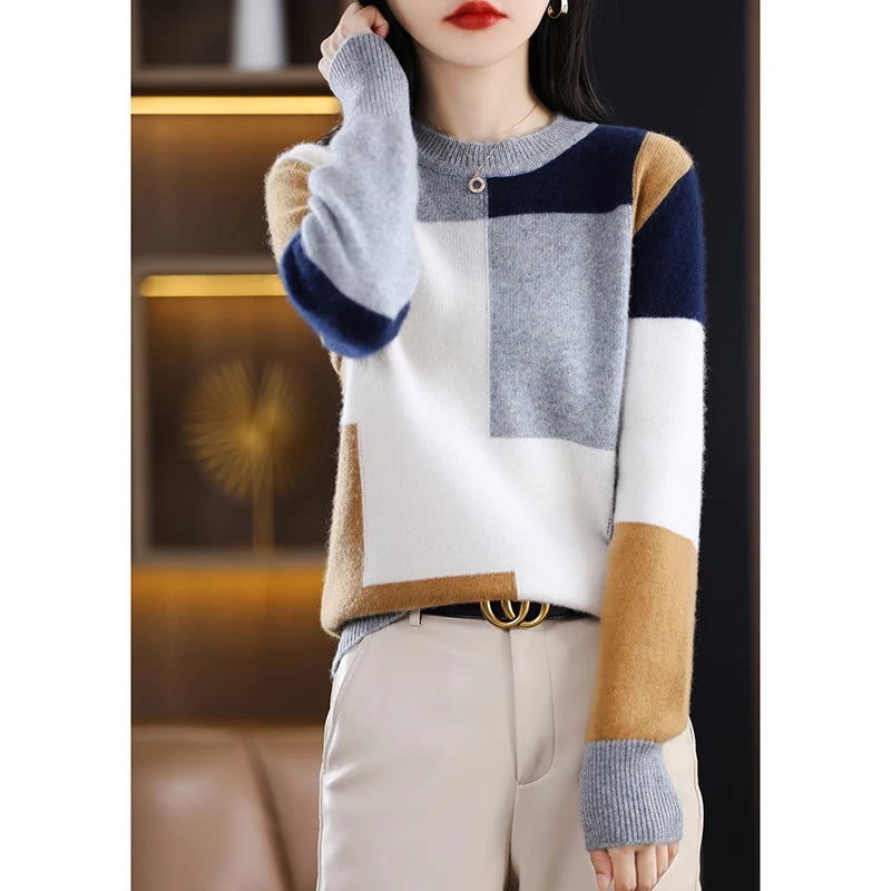 Long Sleeved Loose Round Neck Versatile Sweater