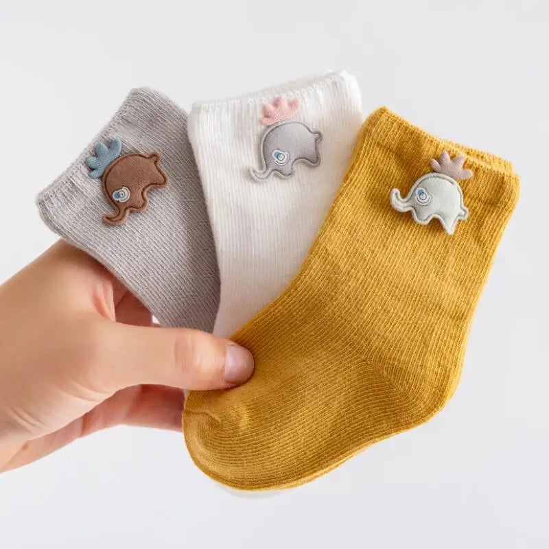 3 Pairs/Lot Baby Cotton Socks Boy Socks Girl Socks Newborn Soft Socks Kids Clothing