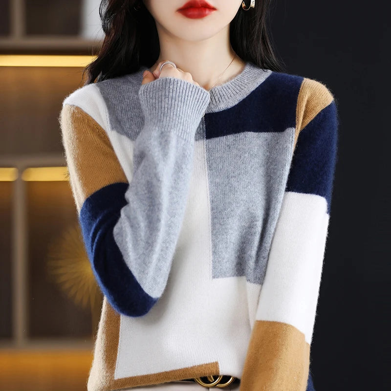 Long Sleeved Loose Round Neck Versatile Sweater