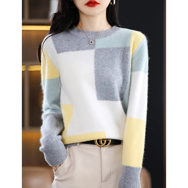 Long Sleeved Loose Round Neck Versatile Sweater